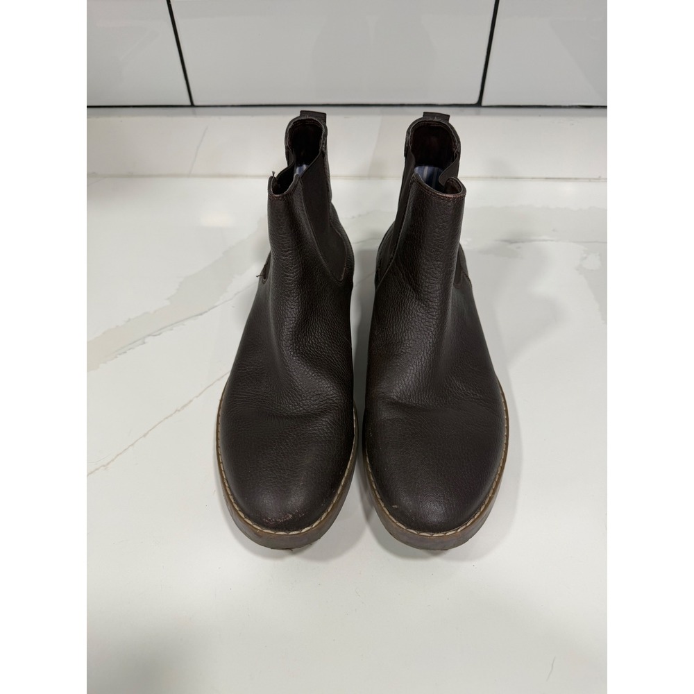 Sperry Top-Sider Mens Dark Brown Pebbled Leather Chelsea Boots STS25406 Size 8M